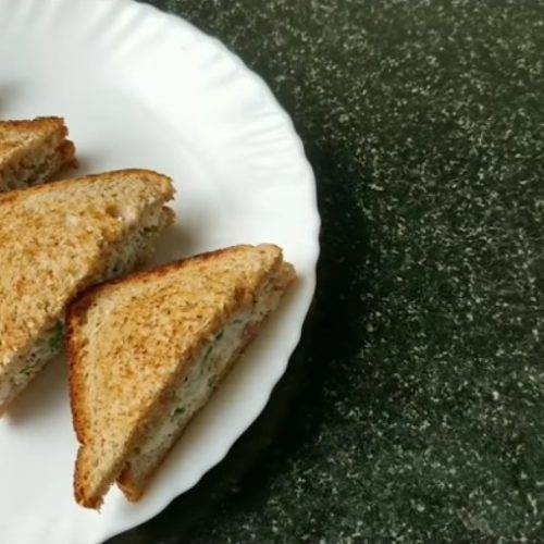 Recipe - Paneer Brown Bread Sandwich - Pre Workout Meals - FOODFACT